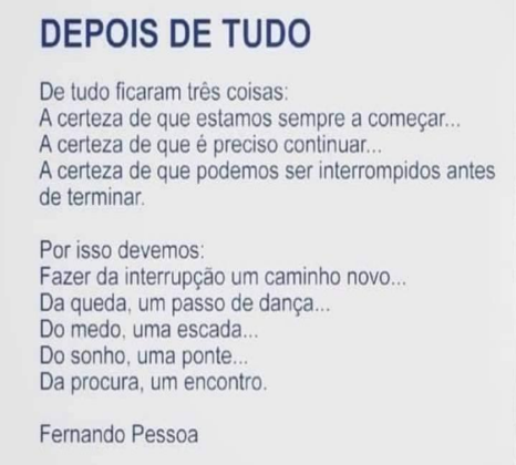 Poema Depois de tudo